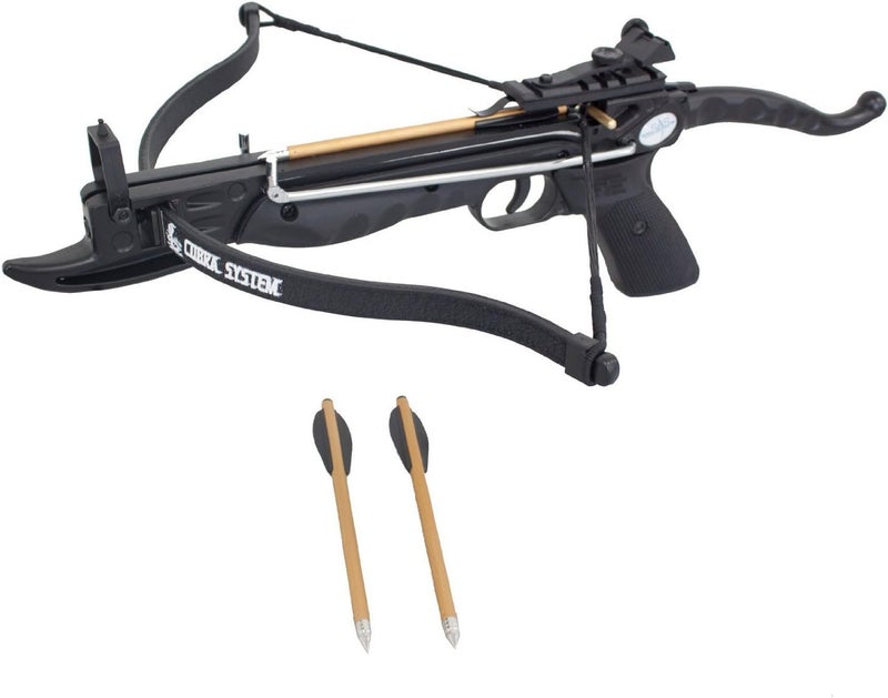 SAS Southland Archery Supply Prophecy 80 Pound Self-Cocking Pistol Crossbow with Cobra System Limb and 3 Arrows - Image 1